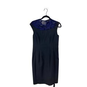 Cynthia Steffe Pleated A Line Lace Collared Cotton Dress
